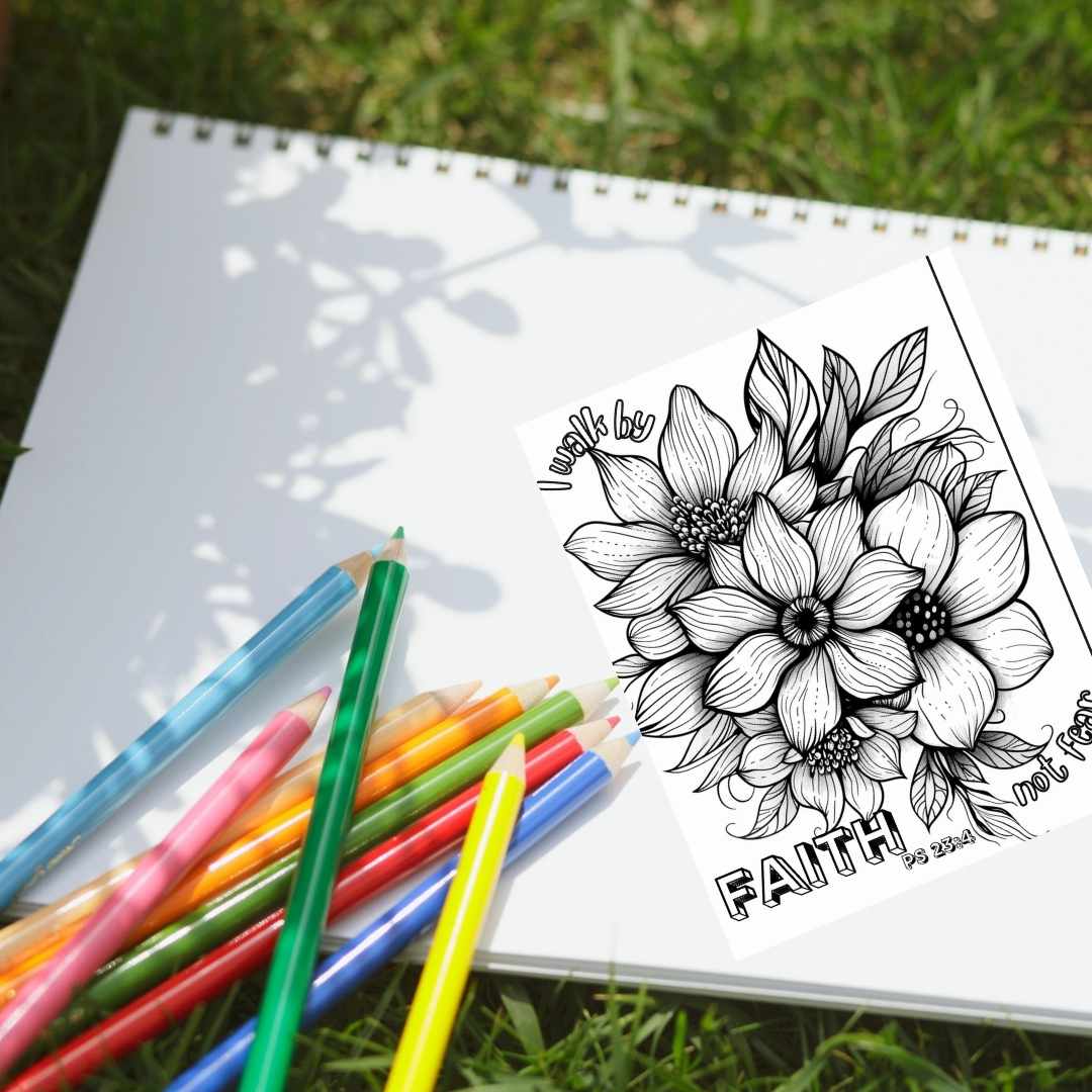 Consider the Lilies- Faith-Inspired Floral Coloring Pages for Relaxation & Reflection