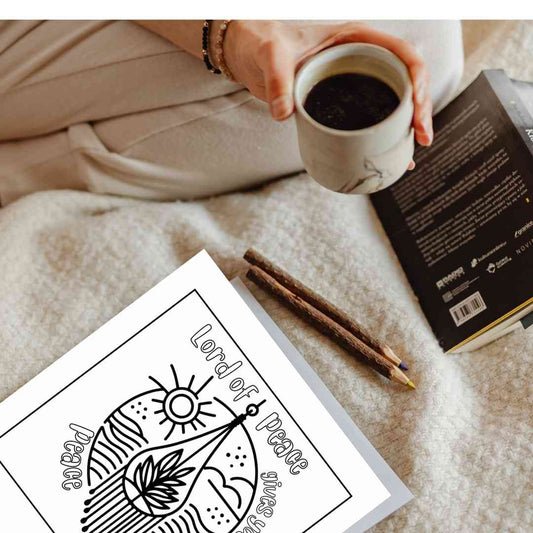 Rooted & Grounded In Peace Coloring Pages: Minimalist Boho Botanicals