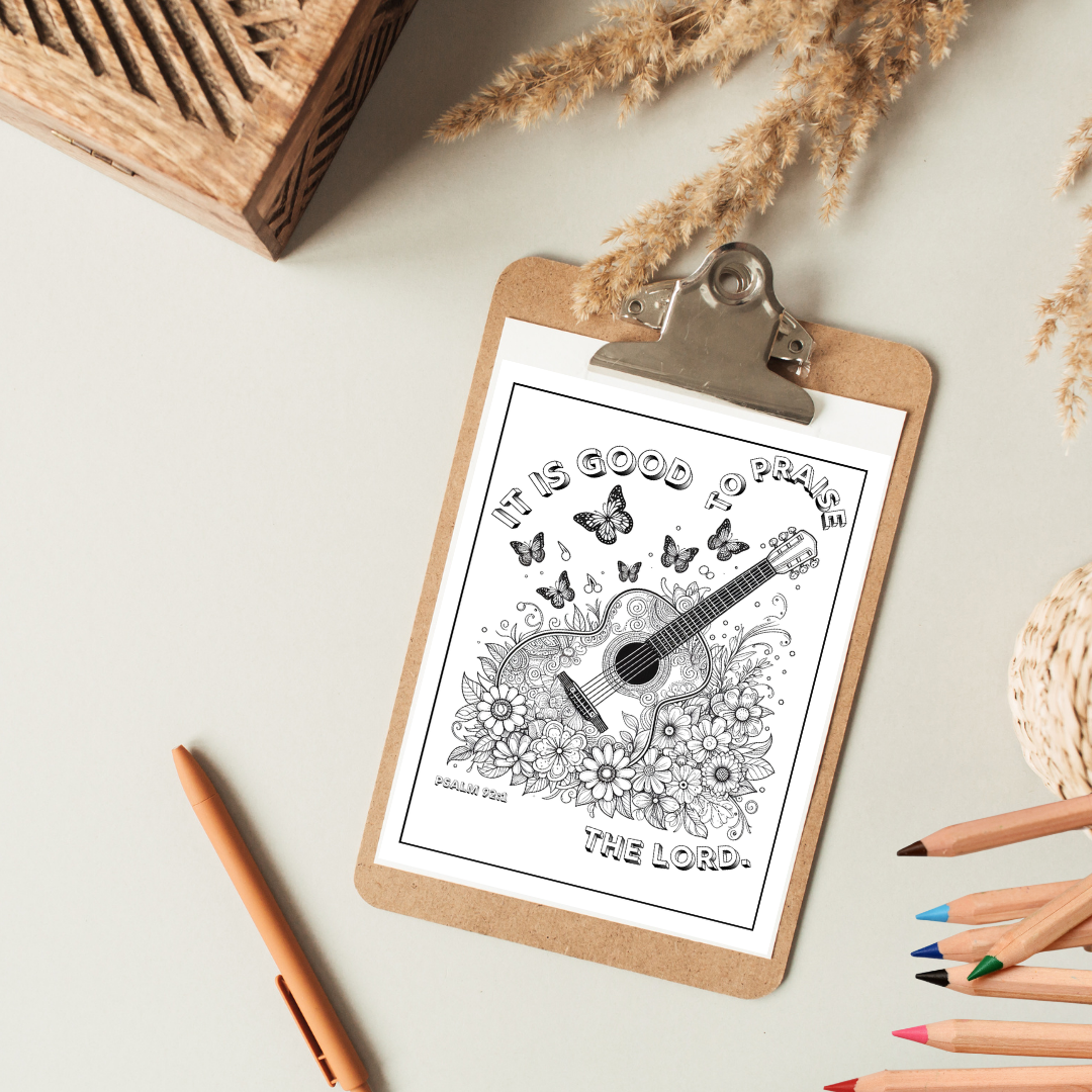 Melodies of Peace Coloring Page Set