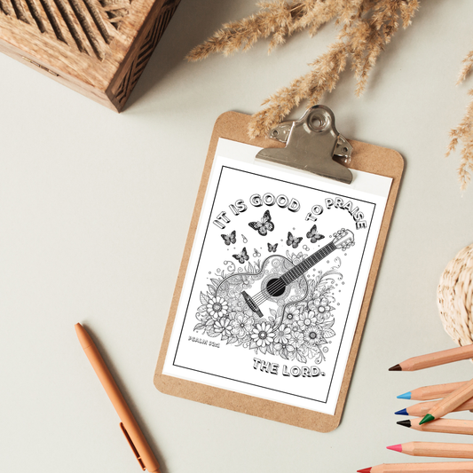 Melodies of Peace Coloring Page Set