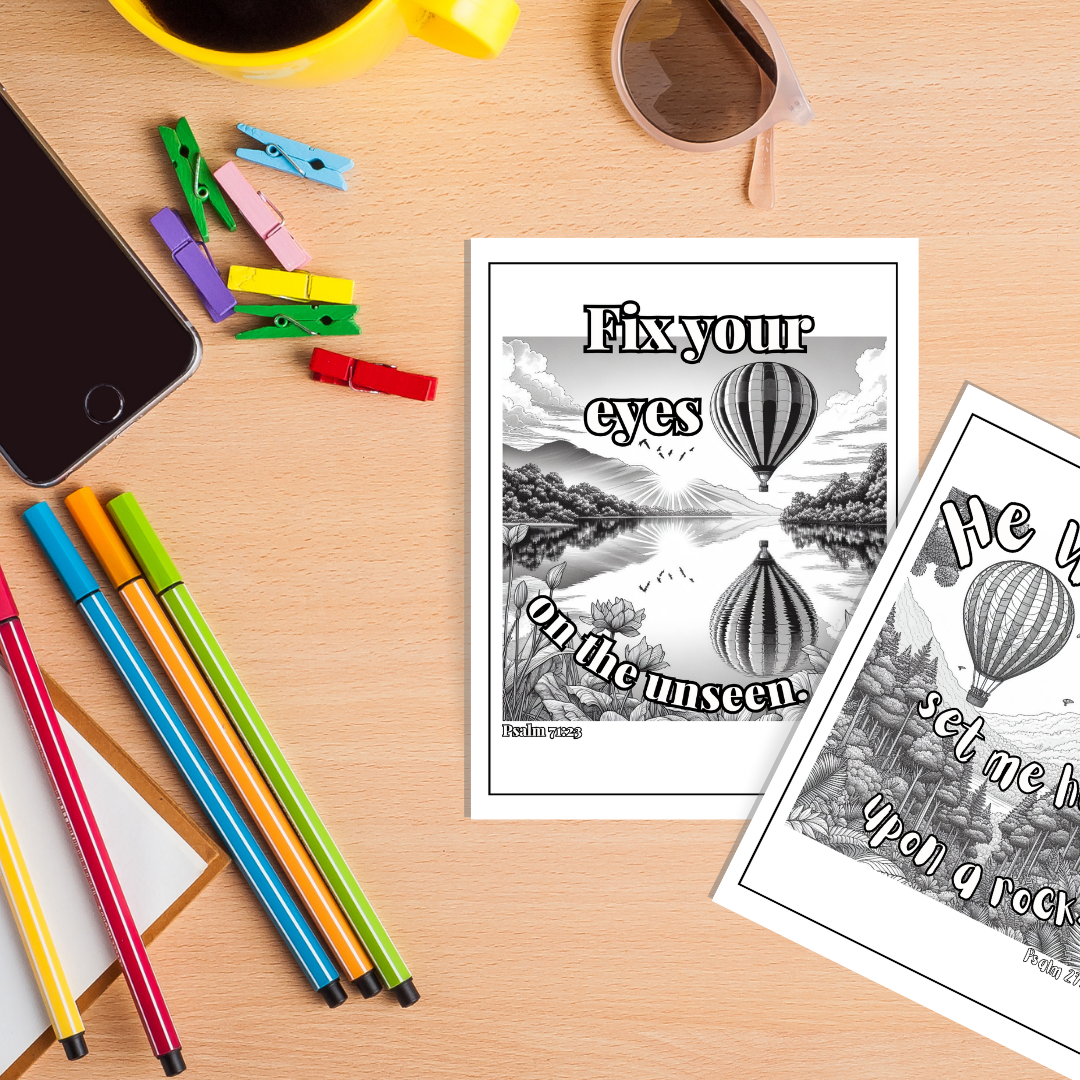 Lifted By Grace Coloring Pages Set