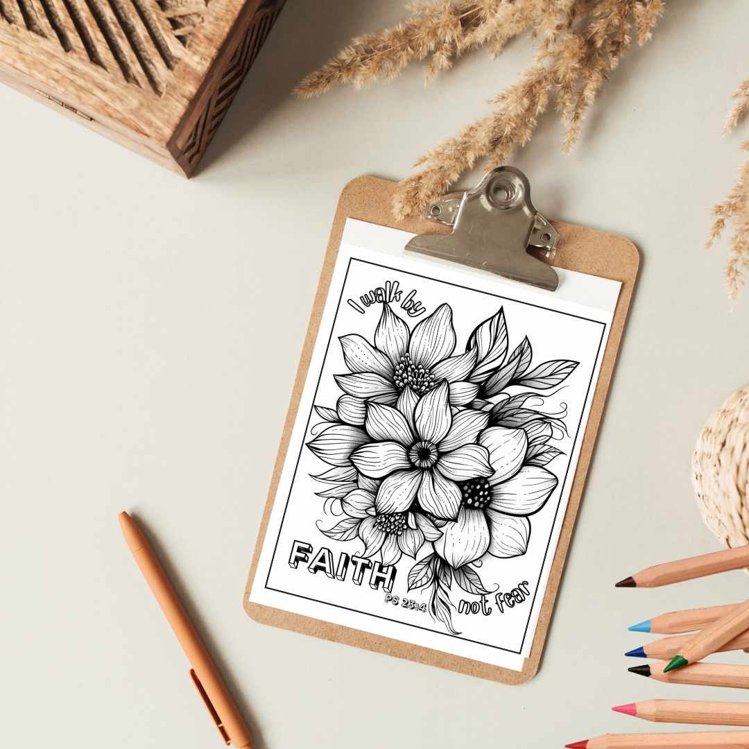 Consider the Lilies- Faith-Inspired Floral Coloring Pages for Relaxation & Reflection
